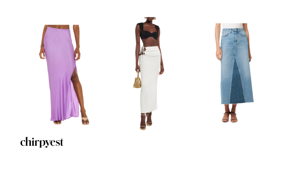 celebrity vacation styling maxi skirts