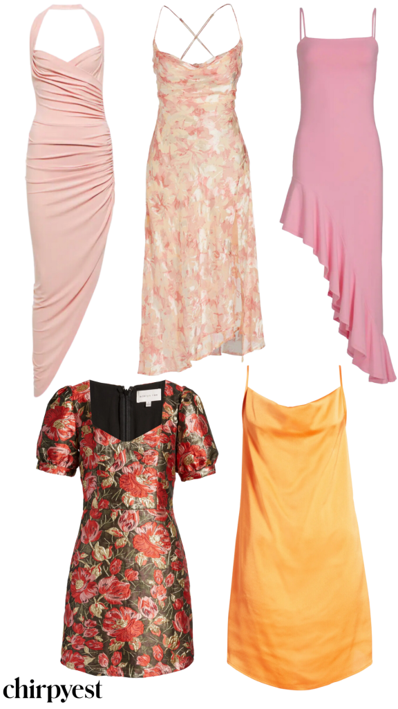 image containing affordable wedding guest dress options